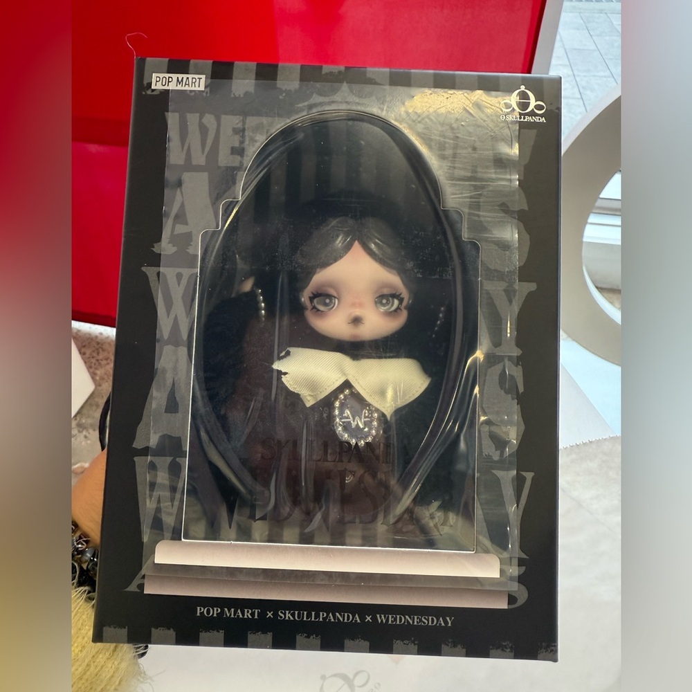 New POP MART Skullpanda Wednesday Plush Classic Dress Popmart NYC Exclusive